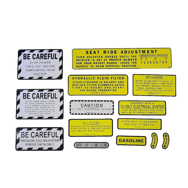 Aftermarket Gas Decal Set For International Harvester Fits International Harester 560 660 MAE30-1402 - main